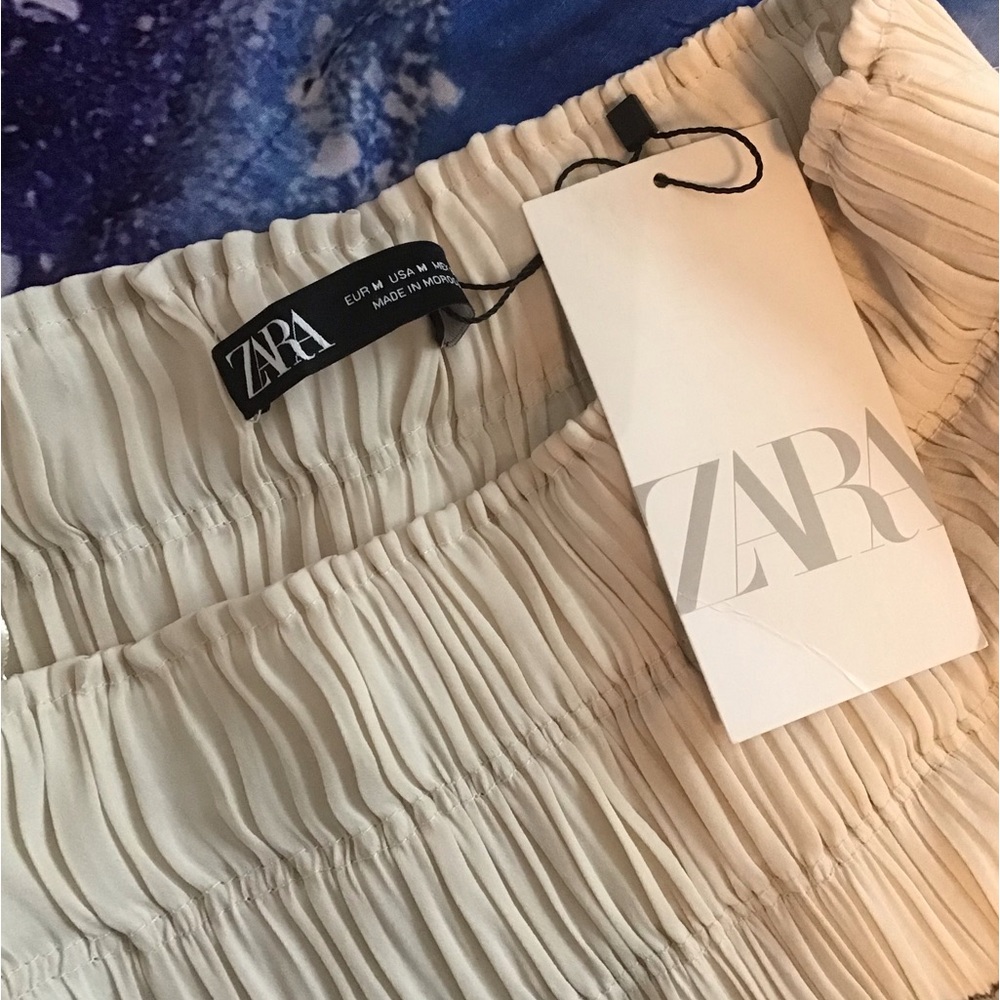 Zara Long Cream Skirt